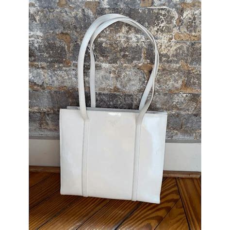 PRADA Spazzolato Tote White 1287178 .